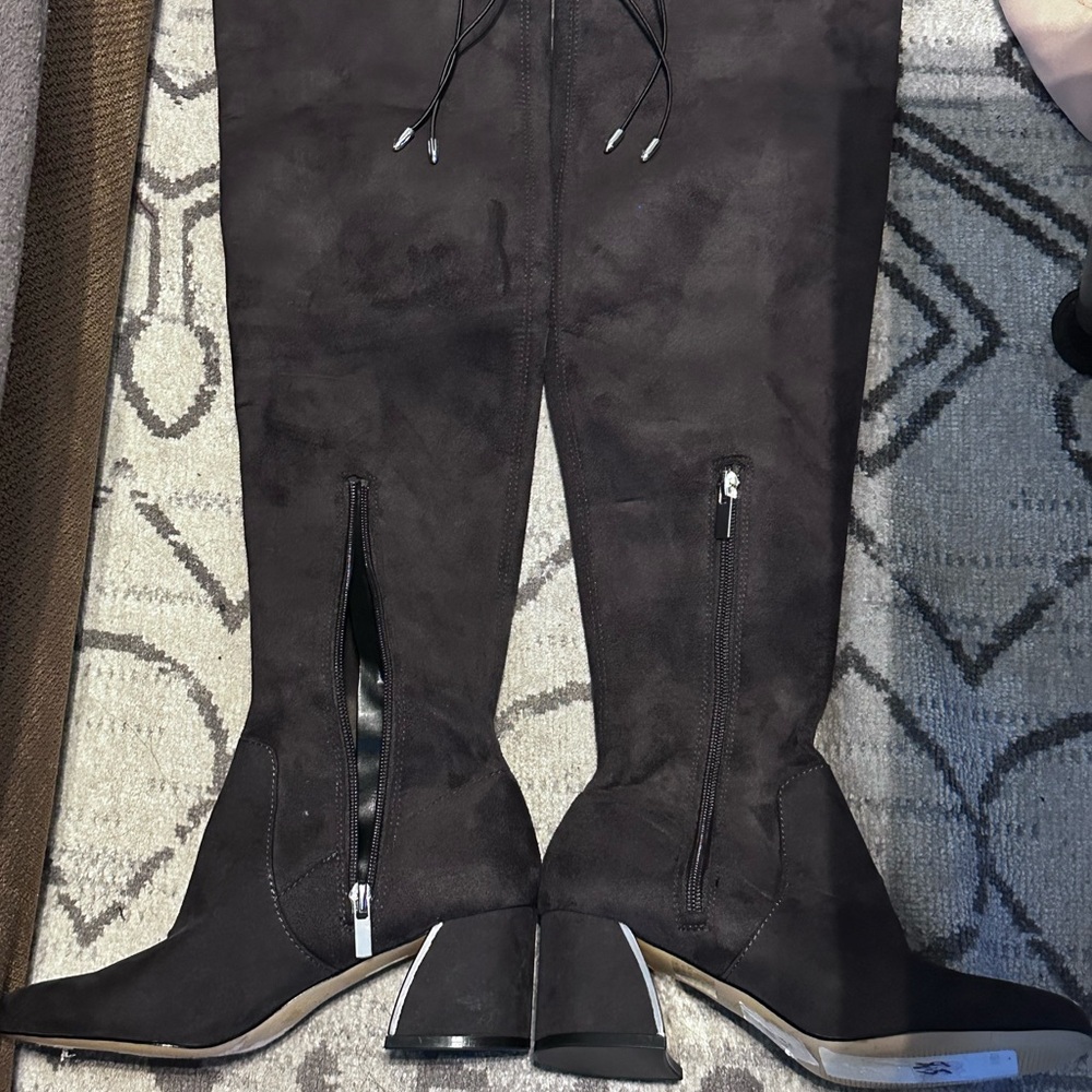 Lord & Taylor Gray Suede knee Boots